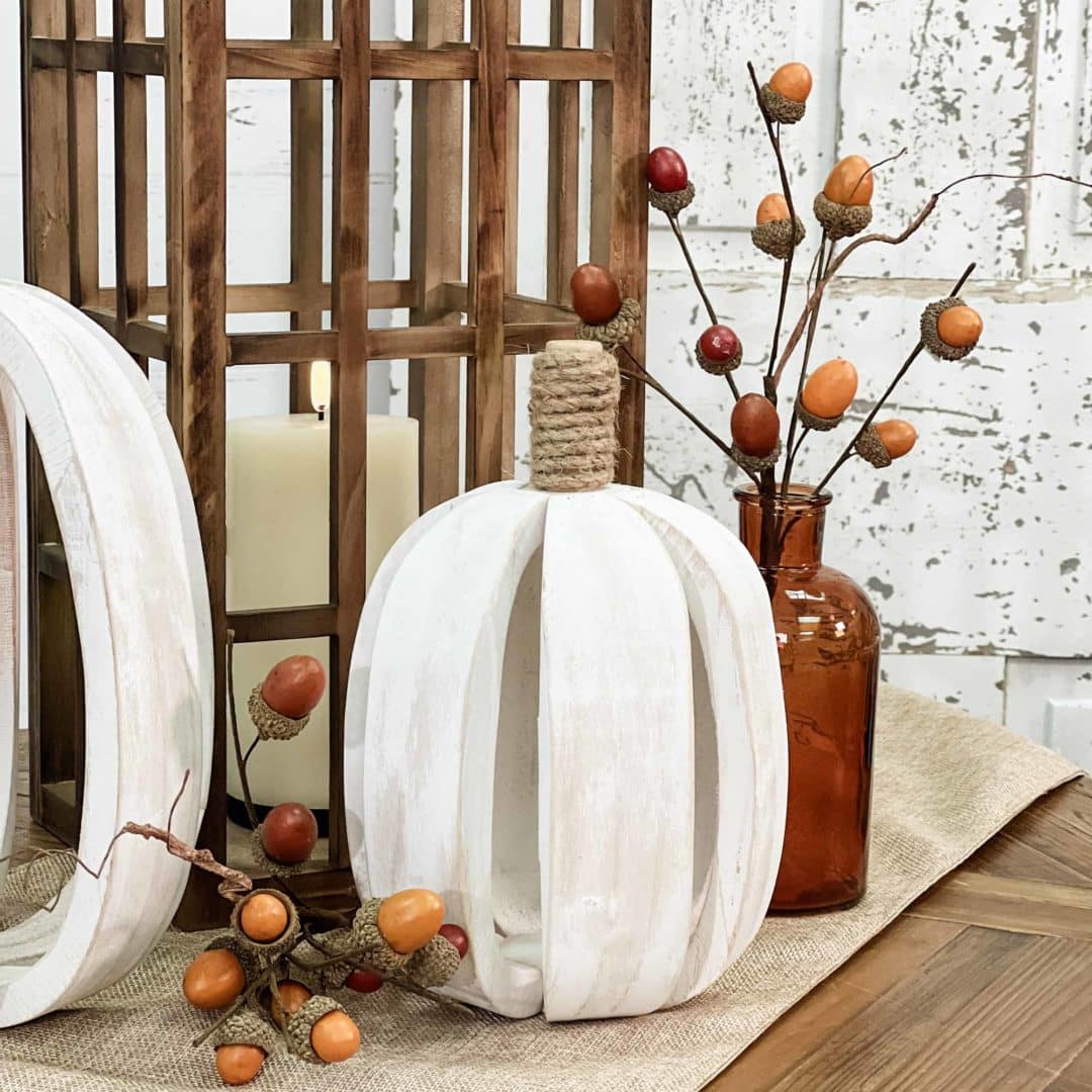 White Wood Rib Pumpkin - Small - Piper Classics