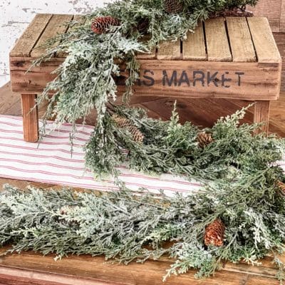 Silver Thread Cedar Garland