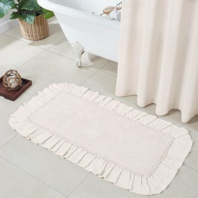 Burlap Antique White Bathmats