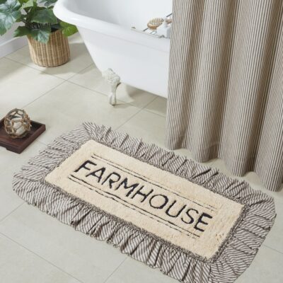 Sawyer Mill Charcoal Farmhouse Bathmats