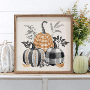Harvest Classics III Pumpkins Wooden Sign
