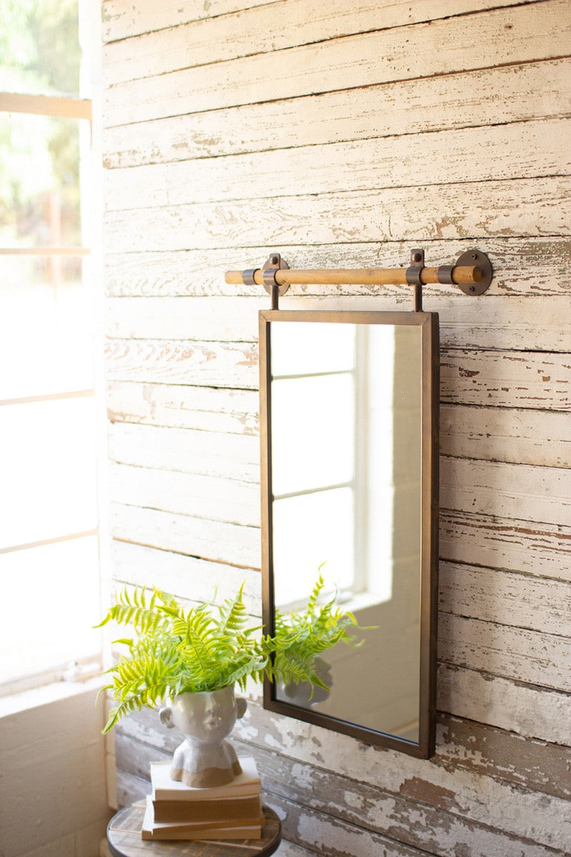 Kanani Mirror w/ Wooden Dowel Hanger - Image 8