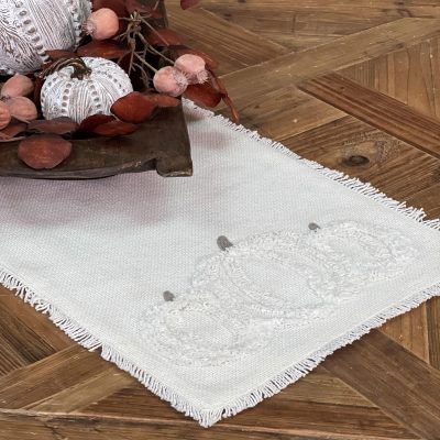 White Harvest Table Runner - 54"
