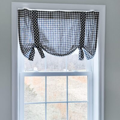 doylestown check roman valance farmhouse window topper