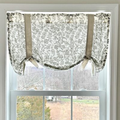 gray gables floral roman valance farmhouse window topper