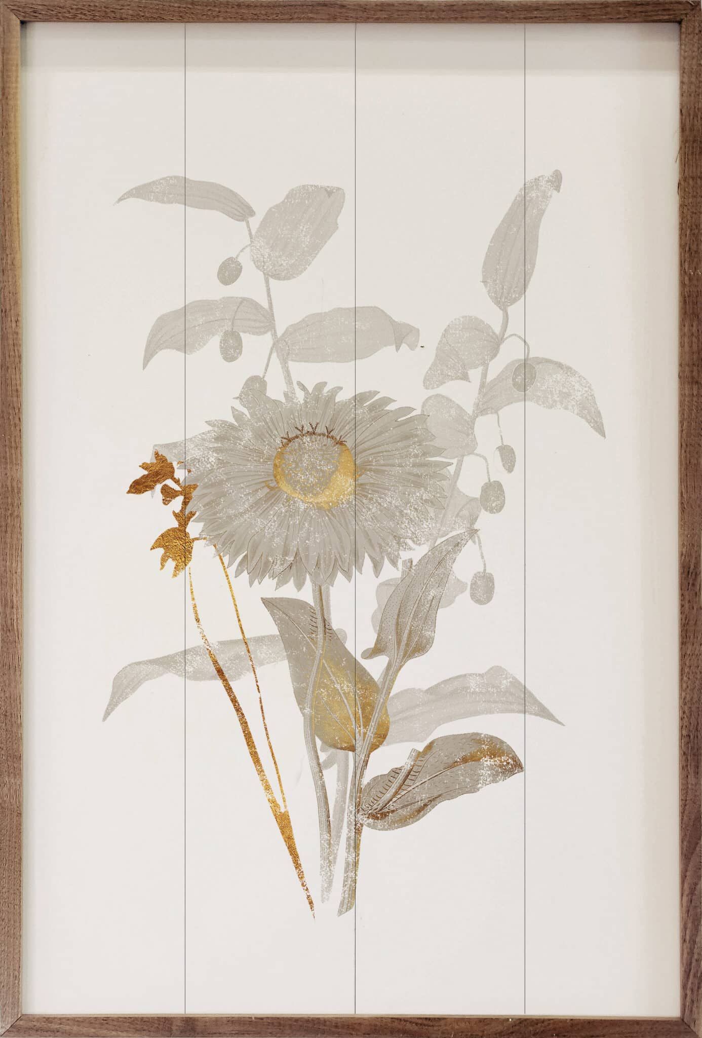 Gold Daisy Flower Wooden Sign - Image 4