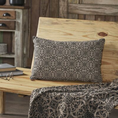 custom house black tan jacquard 14" x 22" filled pillow farmhouse pillow