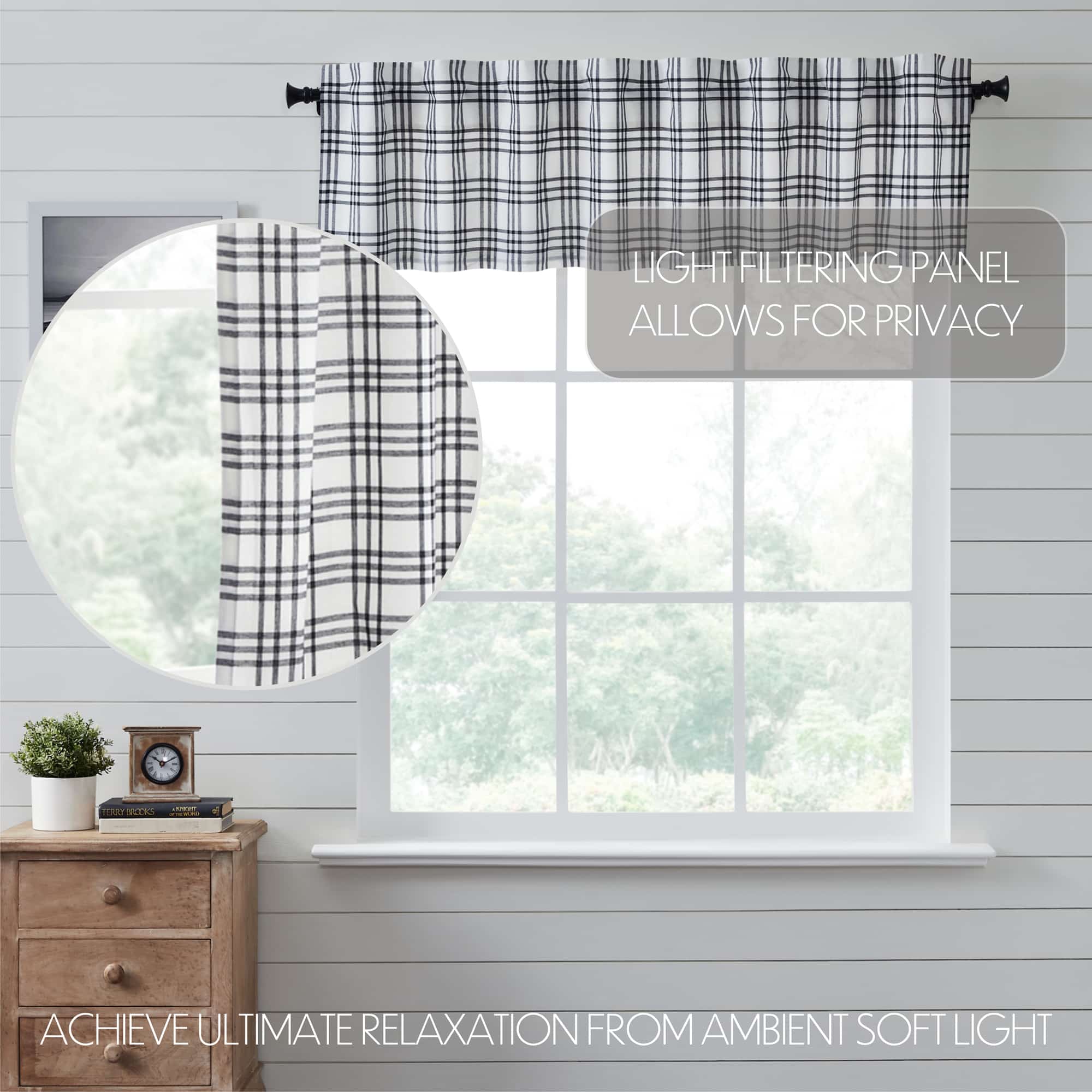Sawyer Mill Black Plaid Valance - Image 2