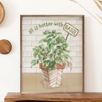 Herb Garden II Basil Wooden Sign