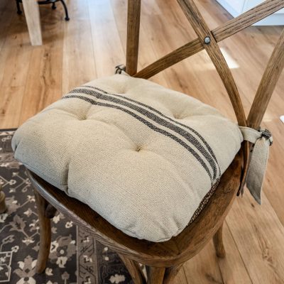 Mill House Stripe Black Chair Pad