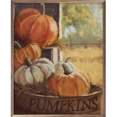 Vintage Pumpkins 4 Wooden Sign