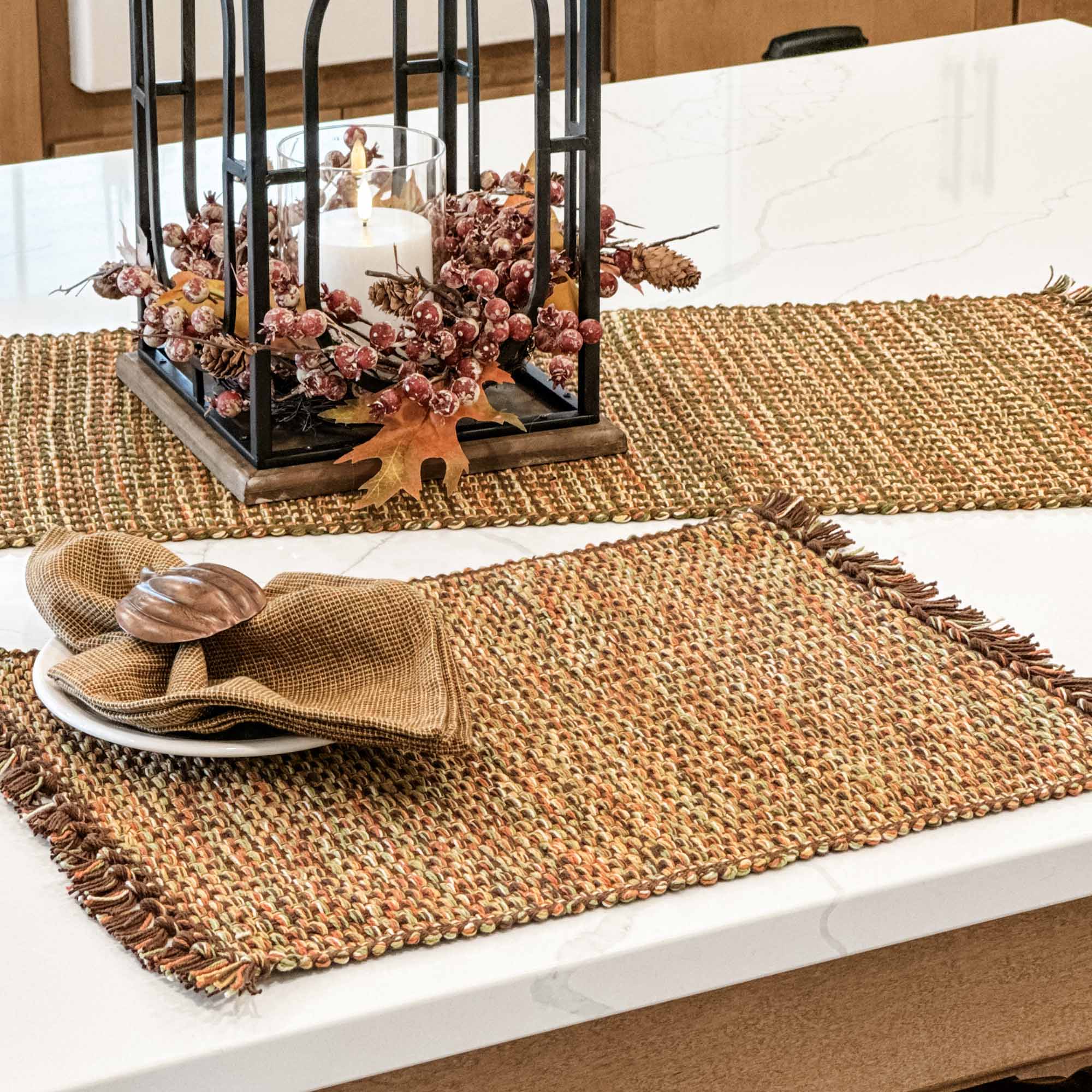 Harvest Tweed Placemats, Set/4 - Image 2