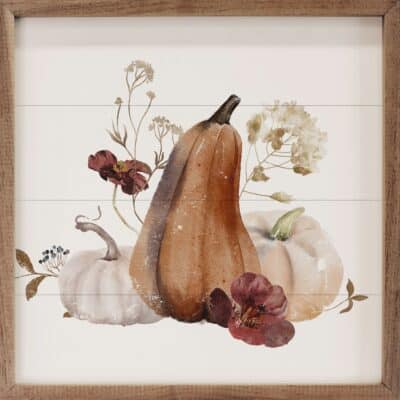 Autumn Gourds Wooden Sign