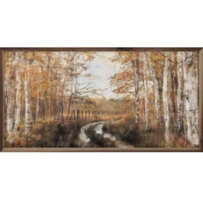 Rusted Hearth Birch Trees 2 Wooden Sign