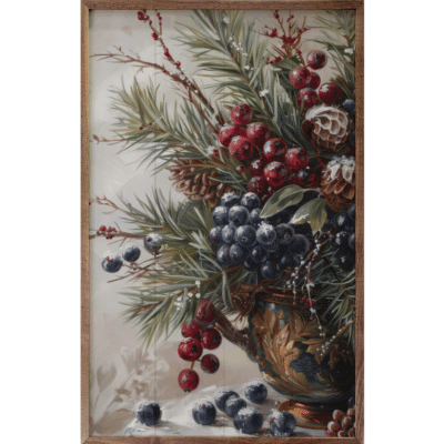 Winterberry Mix IV Wooden Sign