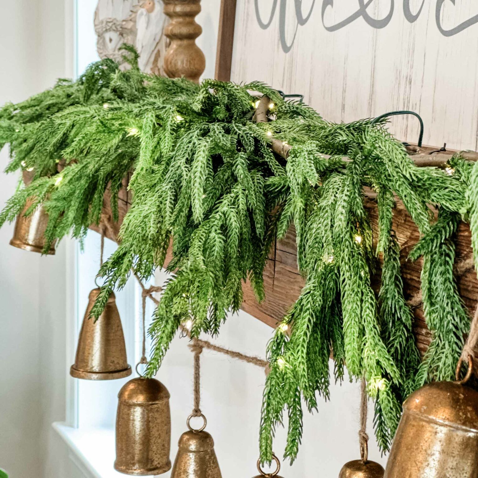 Natural Touch Norfolk Pine Lit LED Garland - Piper Classics