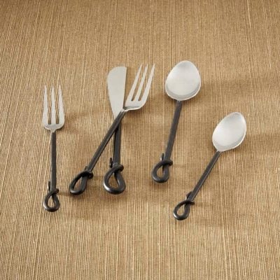 forged loop five piece place setting farmhouse dining set