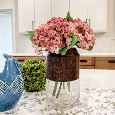 birchwood vase farmhouse flower vessel