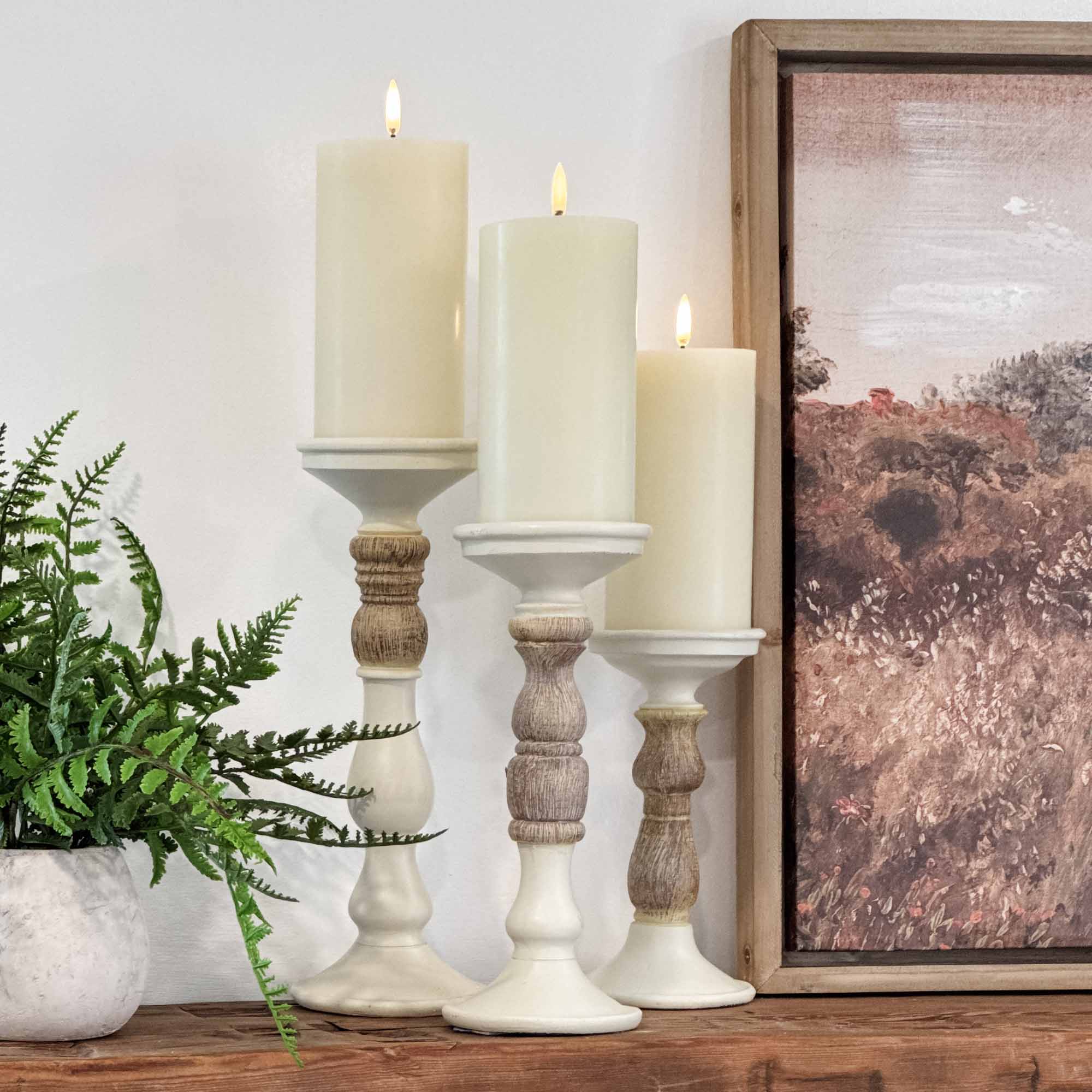 Reclaimed Grace Candle Holders, Set/3 - Image 3