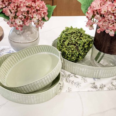 weathered tin nesting trays set of three farmhouse trays