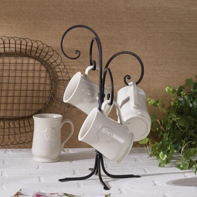 scroll mug rack farmhouse mug holder