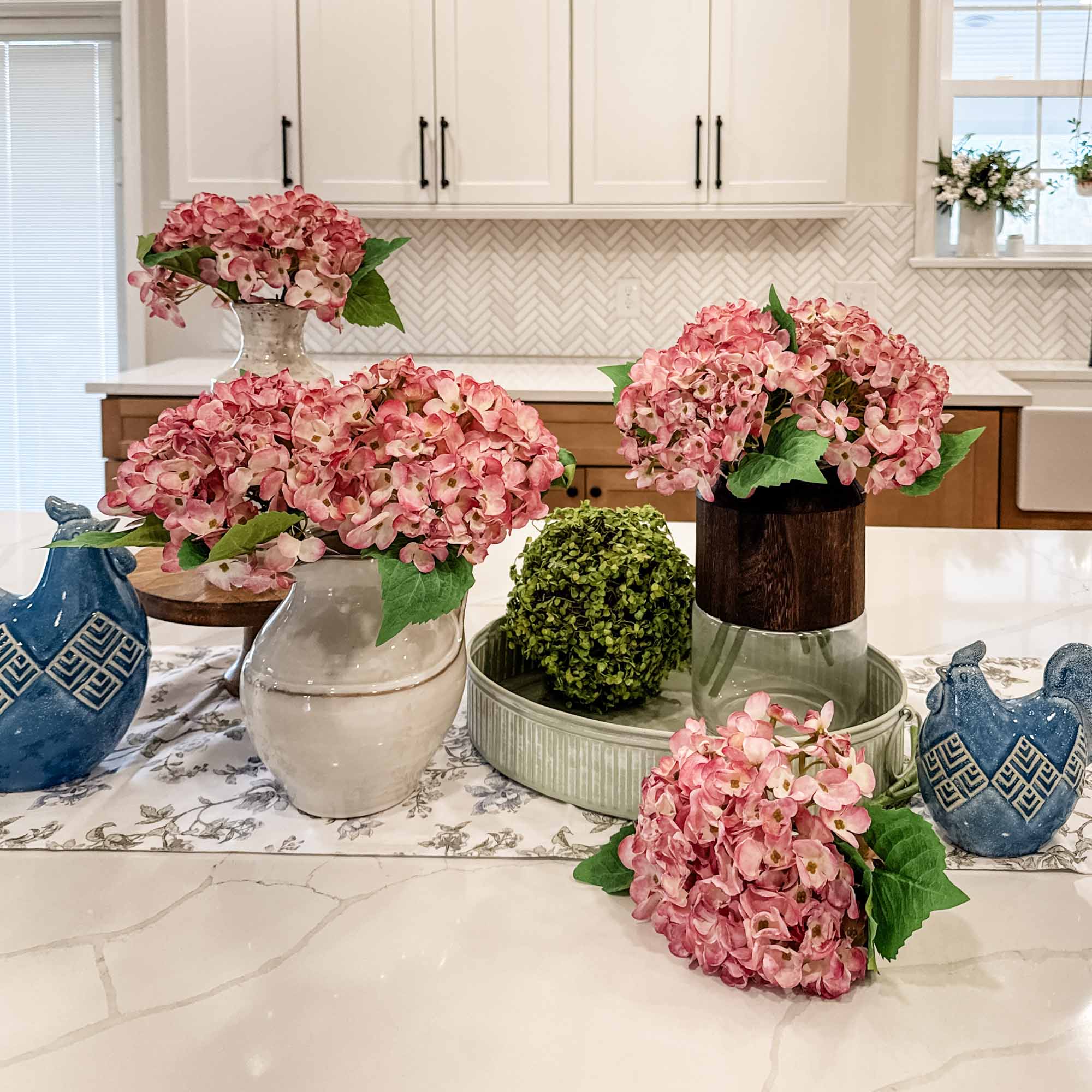 Heirloom Rose Hydrangeas, Set/6 Bundles