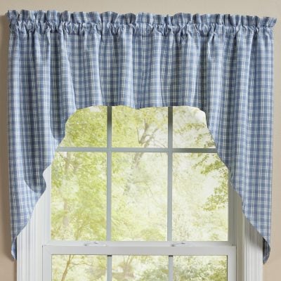 stafford dusk swags 36" set of two farmhouse draped pointed valance