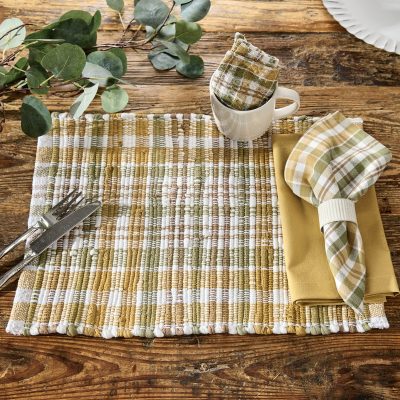 Farmstead Plaid Chindi Placemats, Set/4