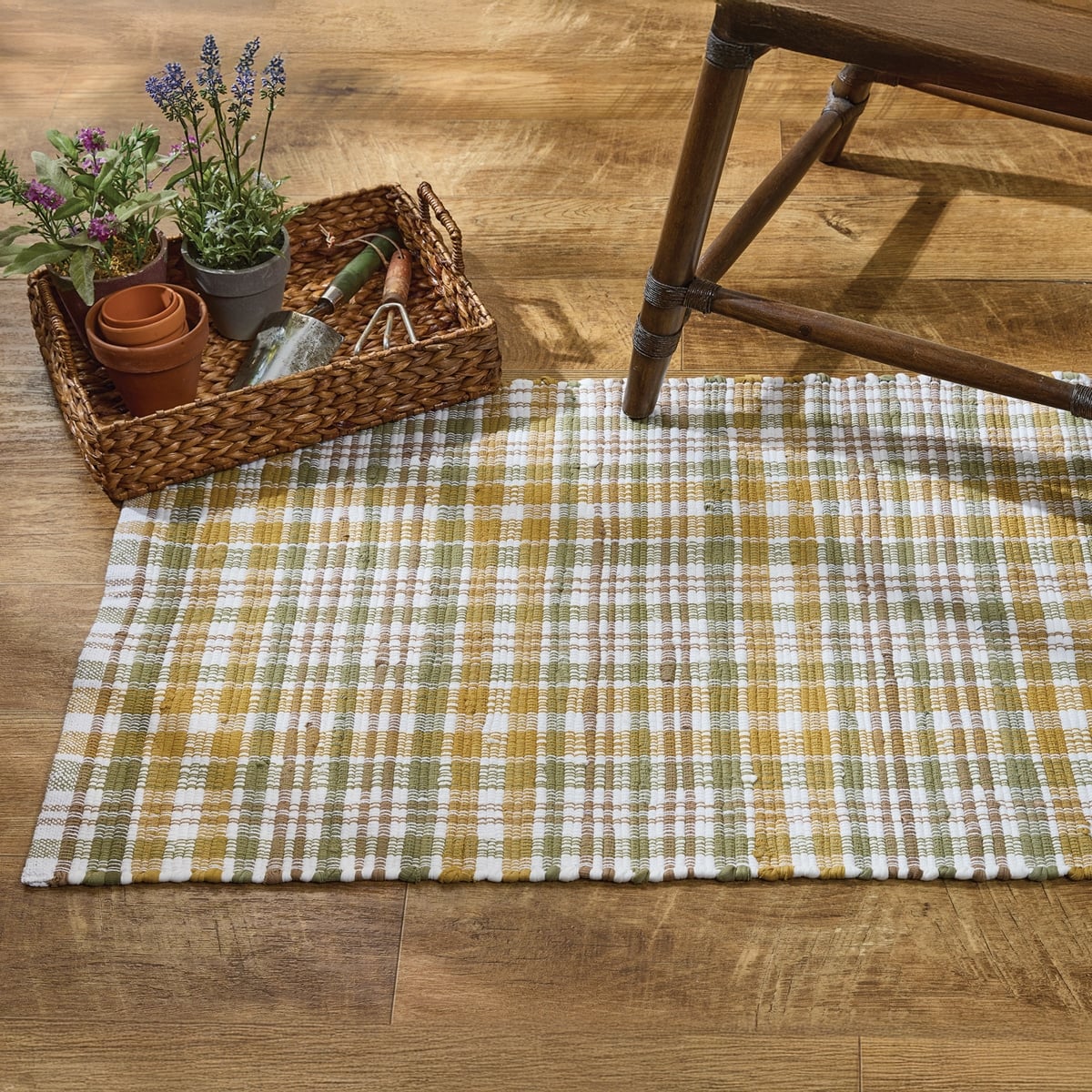 Farmstead Plaid Chindi Rug - 2' x 3'