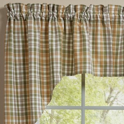 Farmstead Plaid Swags, 36" Set/2