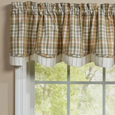 Farmstead Plaid Lined Layered Valance