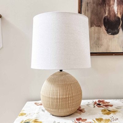 dune crest ceramic table lamp farmhouse tabletop light