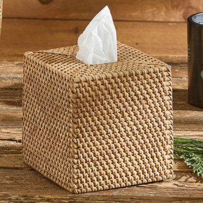 Rattan Tissue Box Cover