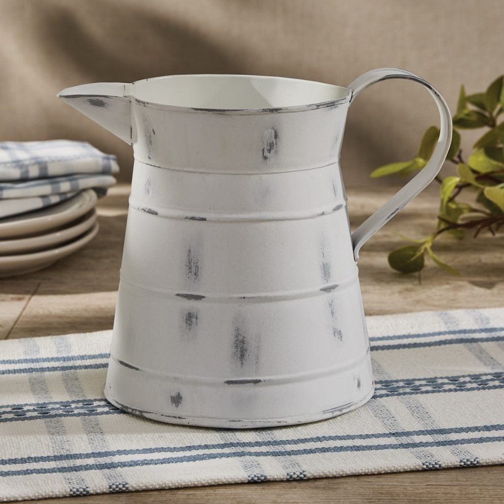 distressed cream lane milk pitcher farmhouse milk jug
