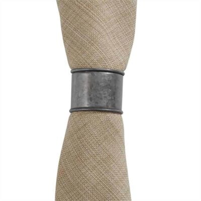 round cuff galvanized napkin ring set of four farmhouse napkin rings