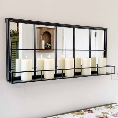 rustic reflections mirror with shelf farmhouse wall mirror with ledge