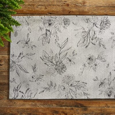 Midnight Floral Jute Rug - 2' x 3'