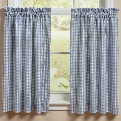 stafford dusk tiers set of two farmhouse cafe curtains