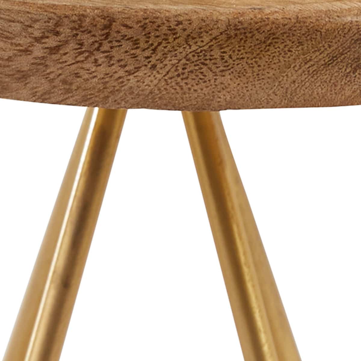 Wood/ Gold Triangle Serving Stand - Tall - Image 4