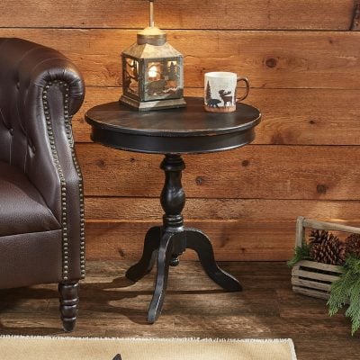 pedestal table farmhouse side table