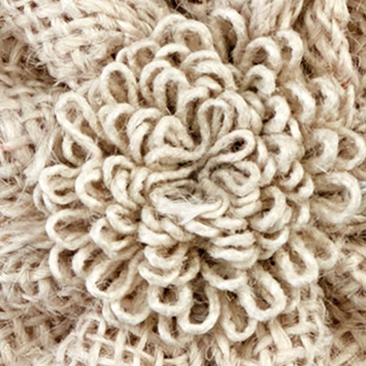 Jute Flower Napkin Ring, Set/4 - Image 2