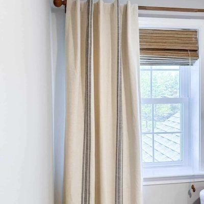 Market Place Gray Grain Sack Stripe Blackout Panel