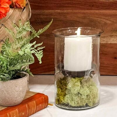 Classic Fillable Hurricane, Short - Set of Two - Holds 3" Pillar Candle