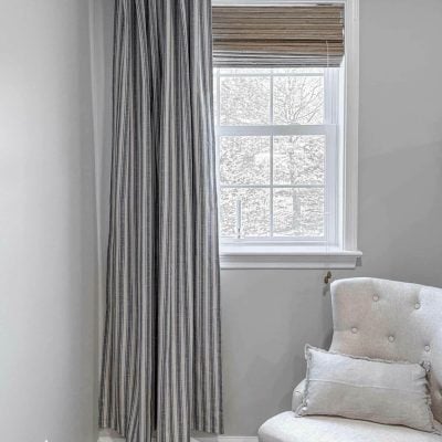 Market Place Blue Ticking Stripe Blackout Panel