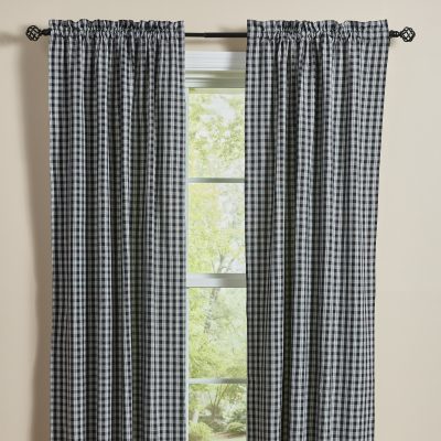 Stafford Black & Cream Lined Panels, 84" Set/2