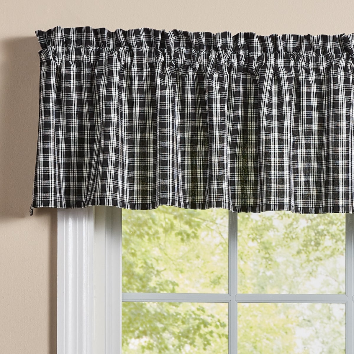 Stafford Black & Cream Valance