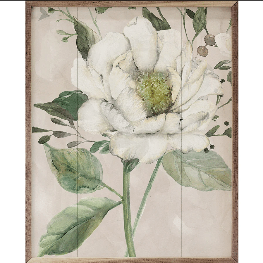 Garden Elegance I Wooden Sign