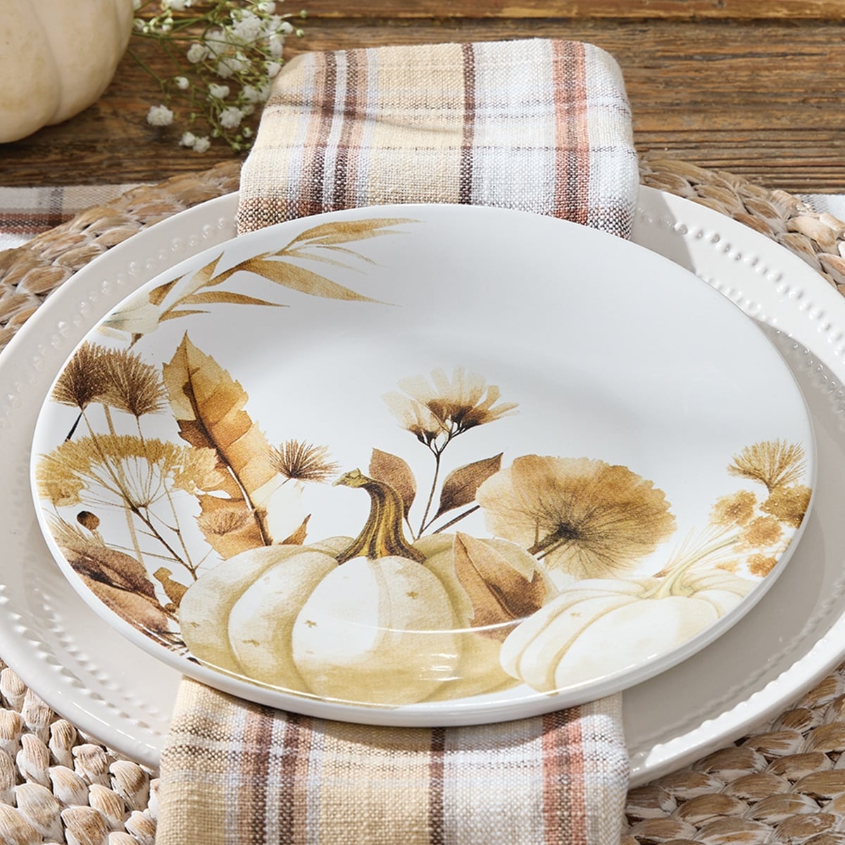 Autumn Harvest Salad Plates, Set/4