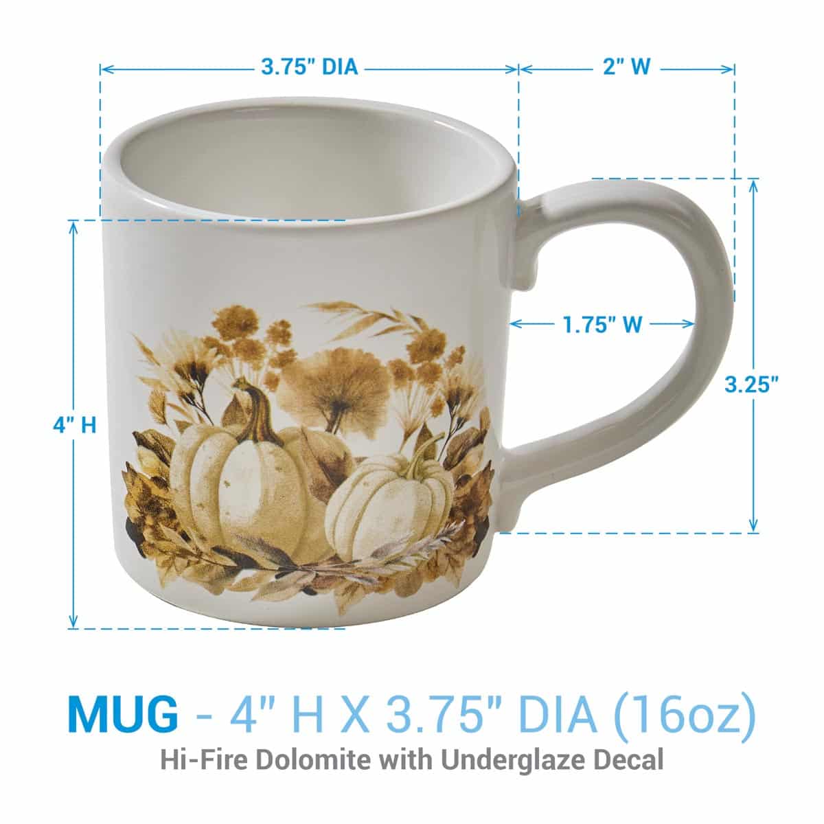 Autumn Harvest Mugs, Set/4 - Image 5