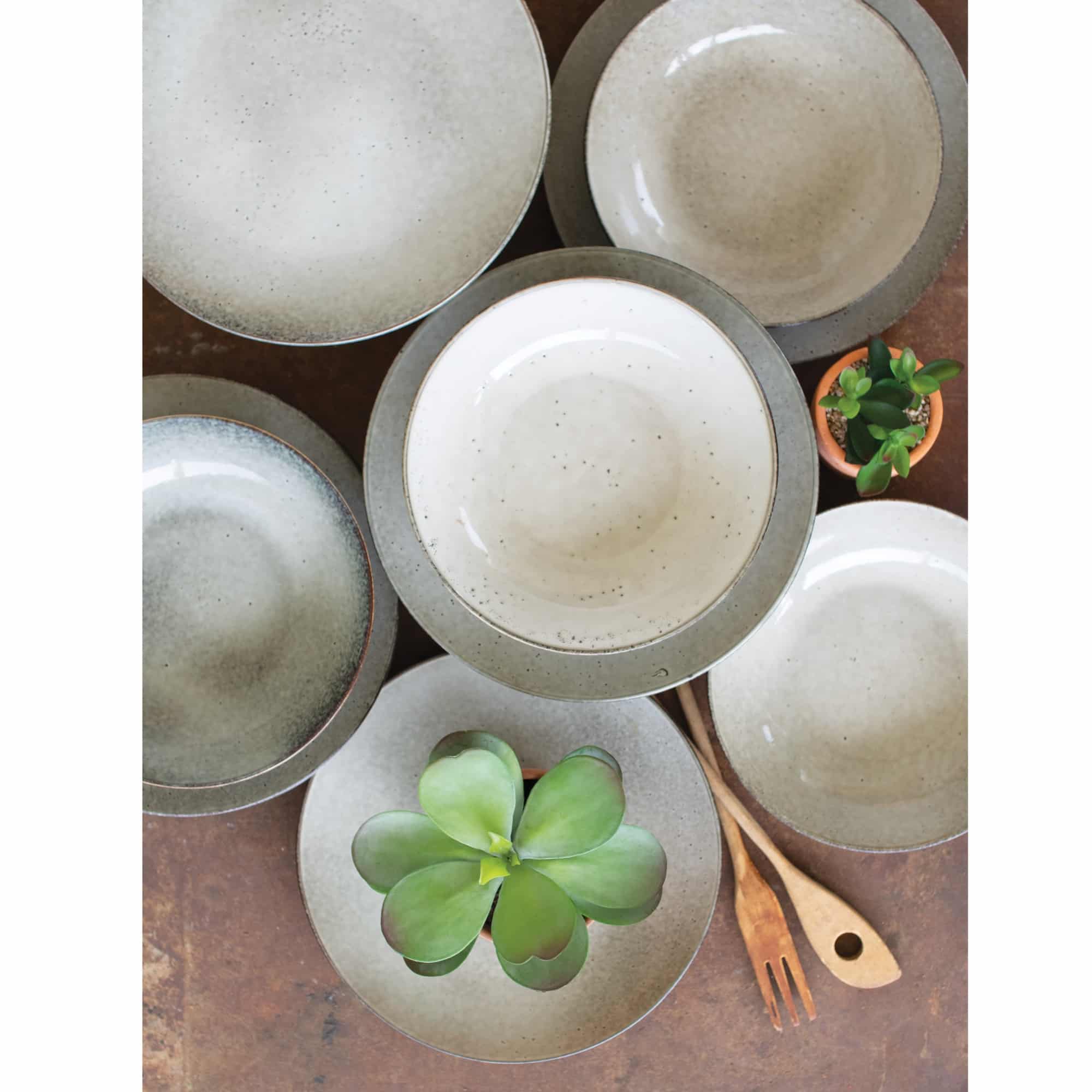 Farmhouse Simplicity Oatmeal Plate & Bowl Set, Set/24 - Image 6